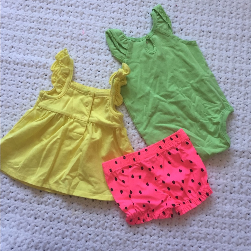 Watermelon outfits! Mix and match tops w/ shorts - Picture 2 of 2